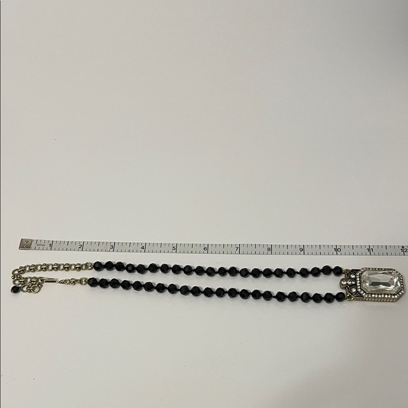 Heidi Daus Black Bead Necklace with Silver Pendant - Picture 4 of 8